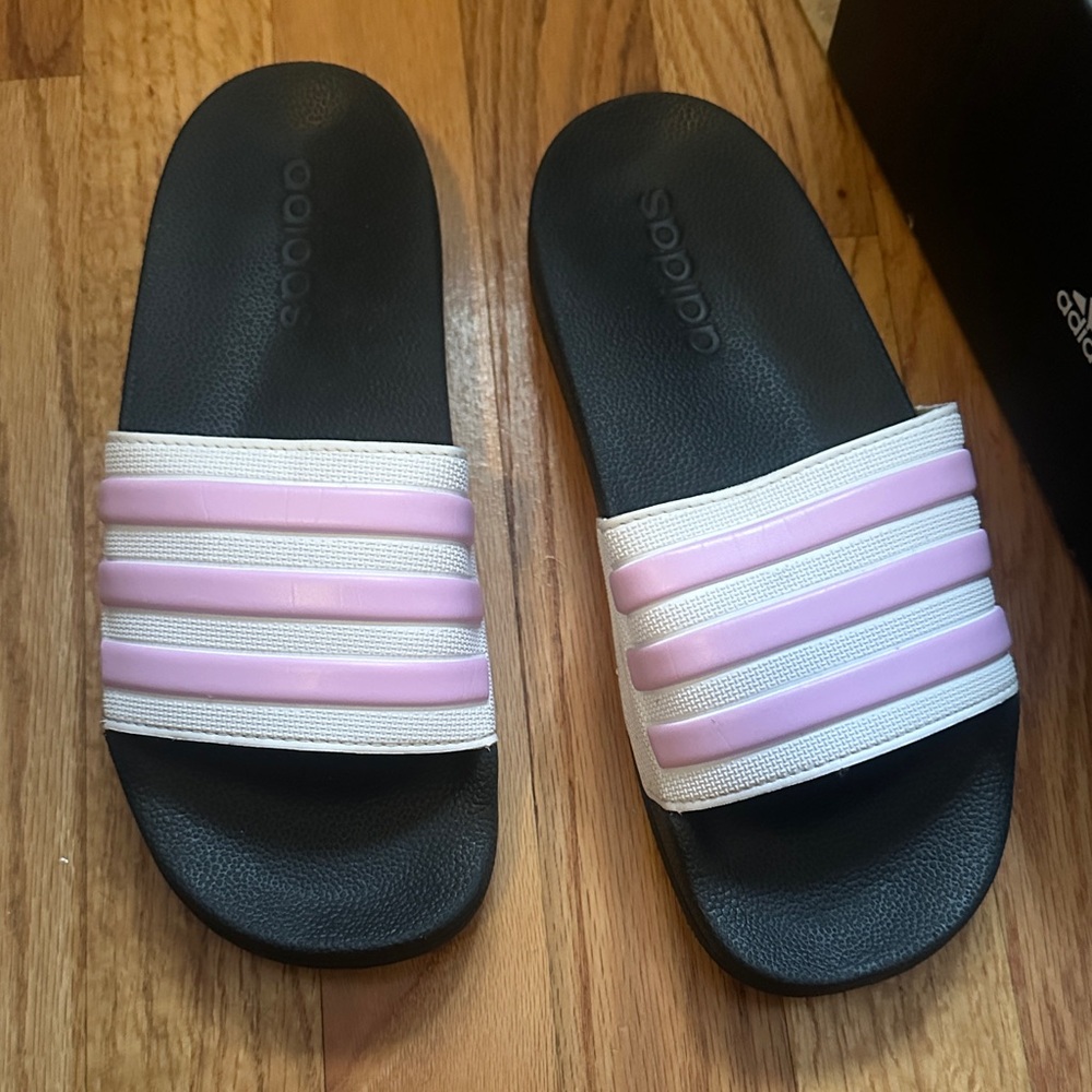 Adidas Girl Black and Pink Sandals